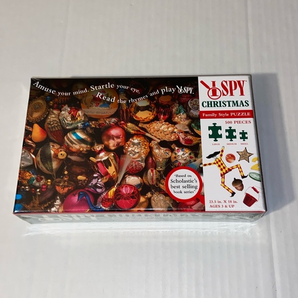 Scholastic Inc. New I Spy Christmas 500 Piece Family Style Puzzle - Picture 1 of 4
